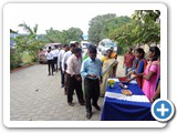 Sree Shanthi Anand Vidyalaya school staffs welcoming our Chief Guest